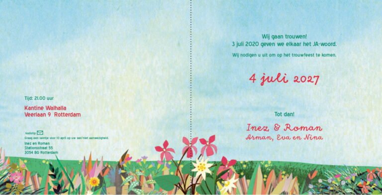 Origineel uniek feest vintage retro poesie nostalgie gezellig vrolijk kleurrijk stoer schattig nostalgisch fantasie creatief art kunst illustratie illustration festival foodtruck bakfiets op de fiets achterop reuzenrad amsterdam rotterdam kijkplaat zoekprent zoekplaat zoekboek kinderboek festival reizen gepersonaliseerd Bloemen dieren bootje gezin familie portret Huwelijk trouwen trouwfeest huwelijksfeest liefdesfeest Gay homo homohuwelijk lesbisch tweevrouwen tweemannen samelove LHTB gay huwelijkskaarten bolide VW kever trouwauto trouwlocatie familieportret