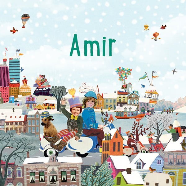 Geboortekaartje aankondiging announcement birth kaartje birthcard card baby babycard Origineel uniek feest vintage retro poesie nostalgie gezellig vrolijk kleurrijk stoer schattig nostalgisch fantasie creatief art kunst illustratie illustration kijkplaat zoekprent zoekplaat zoekboek kinderboek festival reizen gepersonaliseerd Bloemen dieren broer zus kindje meisje jongen genderneutraal gender neutraal cultuur huidskleur zwart donker Turks Chinees halfbloed Marokkaans Surinaams Antilliaans buiten huis stad dorp landschap Groningen utrecht amsterdam Haarlem Groningen den Bosch kerk stadhuis eigen huis bootjes architectuur icoon herfst najaar bladeren, scooter, siblings, broer, zus, huisdier, hond, winter, sneeuw