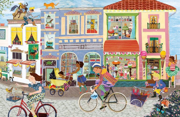 Collage illustratie illustration collegeart rotterdam redactioneel helder ervaren illustrator professioneel eigen stijl eigenstijl vrolijk eigentijds hip vintage nostalgisch kleurrijk kinderboek prentenboek kijkboek zoekboek beer teddybeer dieren dief jongen meisje circus kleurrijk nostalgisch doodgewone dag dierendief dieren flamingo beer kinderboek zoekboek kijkboek rotterdam euromast kinderkamer