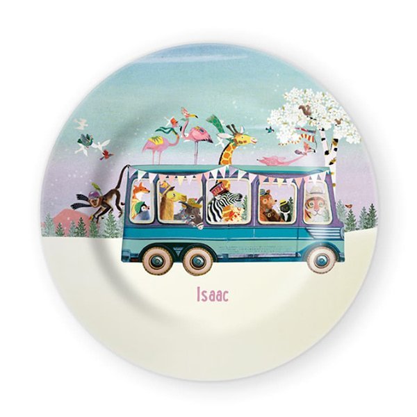 Kinderbord ontbijtbord melamine polymeer feestbord geboortebord bordje taartvorm kerst pasen sinterklaas feestdagen servies Origineel uniek feest vintage retro poesie nostalgie gezellig vrolijk kleurrijk stoer schattig nostalgisch fantasie creatief art kunst illustratie illustration gouden boekje kijkplaat zoekprent zoekplaat zoekboek kinderboek festival reizen gepersonaliseerd Bloemen dieren broer zus kindje meisje jongen genderneutraal gender neutraal cultuur huidskleur zwart donker Turks Chinees halfbloed Marokkaans Surinaams Antilliaans winter sneeuw safari bus touring reizen dieren zebra flamingo