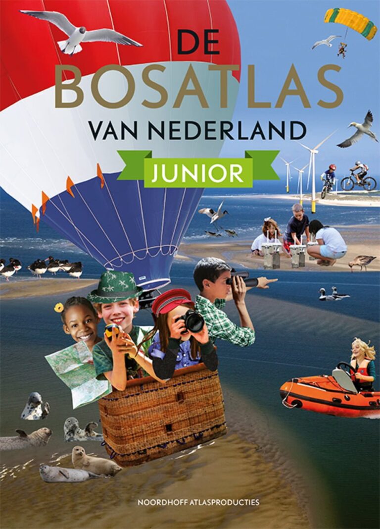 cover illustratie en binnenwerk illustraties voor de junior bosatlas nederland