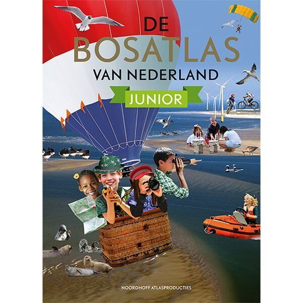 cover illustratie en binnenwerk illustraties voor de junior bosatlas nederland