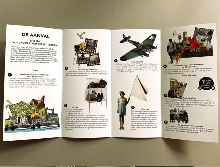 plattegrond illustratie voor museum tentoonstelling over tweede wereld oorlog bombardement rotterdam voor museum rotterdam