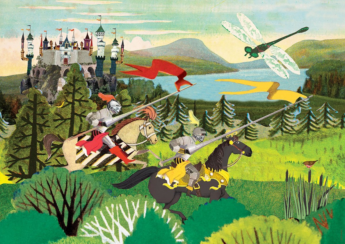 Poster kijkplaat kinderkamer babykamer prent decoratie Origineel uniek feest vintage retro poesie nostalgie gezellig vrolijk kleurrijk stoer schattig nostalgisch fantasie creatief art kunst illustratie illustration gouden boekje kijkplaat zoekprent zoekplaat zoekboek kinderboek festival reizen gepersonaliseerd Bloemen dieren broer zus kindje meisje jongen genderneutraal gender neutraal cultuur inclusief ansicht postkaart postcard postcrossing post stationary stationery verjaardag verjaarskaart ridders avontuur