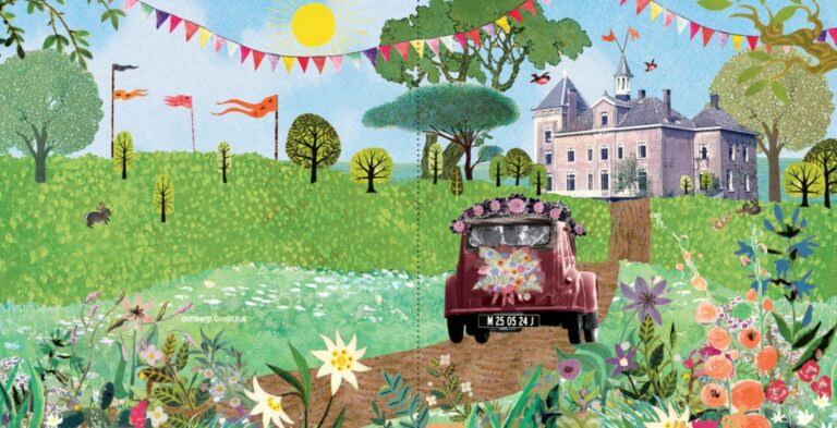 Origineel uniek feest vintage retro poesie nostalgie gezellig locatie trouwlocatie liefdespad weg trouwauto uniek vrolijk kleurrijk stoer schattig nostalgisch fantasie creatief art kunst illustratie illustration festival foodtruck reuzenrad amsterdam rotterdam kijkplaat zoekprent zoekplaat zoekboek kinderboek festival reizen gepersonaliseerd Bloemen dieren bootje gezin familie portret Huwelijk trouwen trouwfeest huwelijksfeest liefdesfeest Gay homo homohuwelijk lesbisch tweevrouwen tweemannen samelove LHTB gay huwelijkskaarten bolide VW kever trouwauto trouwlocatie familieportret