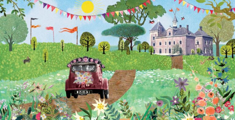 Origineel uniek feest vintage retro poesie nostalgie gezellig locatie trouwlocatie liefdespad weg trouwauto uniek vrolijk kleurrijk stoer schattig nostalgisch fantasie creatief art kunst illustratie illustration festival foodtruck reuzenrad amsterdam rotterdam kijkplaat zoekprent zoekplaat zoekboek kinderboek festival reizen gepersonaliseerd Bloemen dieren bootje gezin familie portret Huwelijk trouwen trouwfeest huwelijksfeest liefdesfeest Gay homo homohuwelijk lesbisch tweevrouwen tweemannen samelove LHTB gay huwelijkskaarten bolide VW kever trouwauto trouwlocatie familieportret
