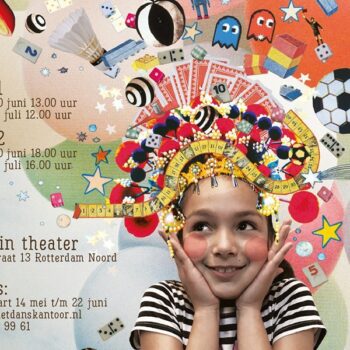 danskantoor game over gameover rotterdam poster flyer reclame voorstelling dansvoorstelling kinderen kleuters jongeren jeugd ballet hiphop streetdance moderne dans kleuterballet spelen spel theater hofplein grootzus promotie illustratie collage vormgeving professioneel vrolijk uiting