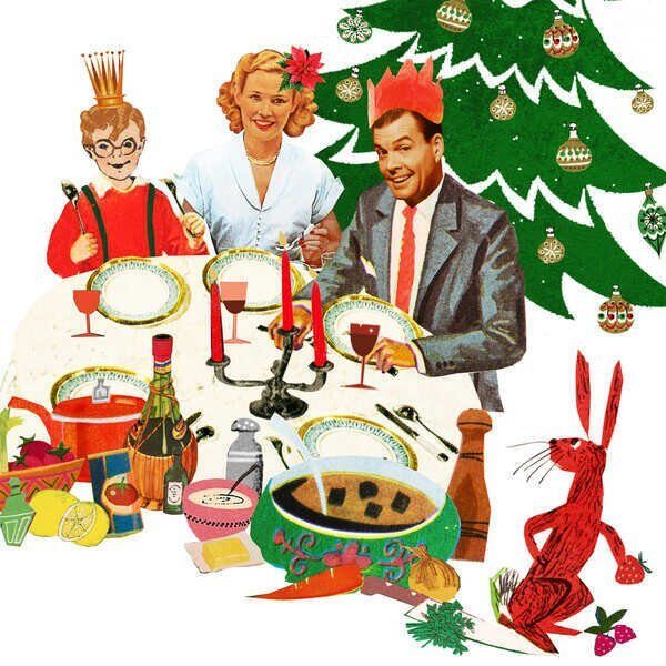 holland herald KLM Air France vliegtuig cabine magazine comedy kerstdiner kerst familie hazenpeper diner kerstboom