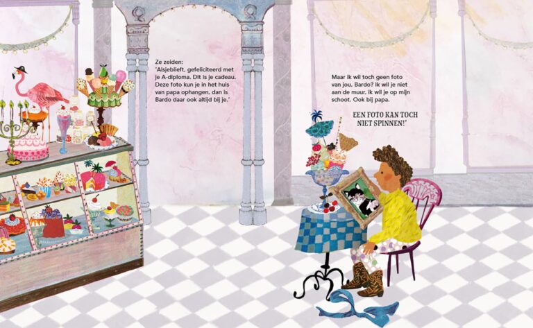 Illustratie illustration collage professioneel sfeervol redactioneel boekillustratie tijdschrift onderwerp intelligent doelgericht innemend gevoelig grootzus fantasie realistisch grafisch figuratief fotografisch nostalgisch vintage vrolijk humor doeltreffend kinderboek Sjoerd kuyper Sjoerd Kuijper kuiper scheiden gescheiden ouders scheiding kinderen gescheiden ouders poes vriendschap missen gemis Origineel uniek feest vintage retro poesie nostalgie gezellig vrolijk kleurrijk stoer schattig nostalgisch stad rode kater liefde nieuwe liefde stiefouders stiefmoeder liefde zwemdiploma diploma halen kinderboek heen en weer