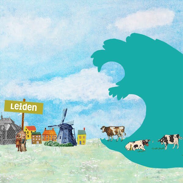 rijksmuseum boerhaave educatie lesprogramma museum in de klas educatief puzzel spelenderwijs haarlemmermeer polder Haarlem leiden amsterdam waterwolf stoomgemaal gemaal cuquius geschiedenis 19de eeuw 17de eeuw 16de eeuw grootzus collage illustratie professioneel 1662 17de eeuw zeventiende eeuw