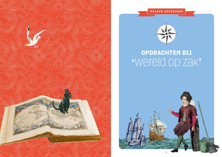 illustratie professioneel collage grootzus atlas, landkaart, globe, Blaauw, boerhaave, 18de eeuw, animatie, educatie, boerhaave, museum, film, geschiedenis, ontstaan, video, educatieve animatie, animatie in de klas