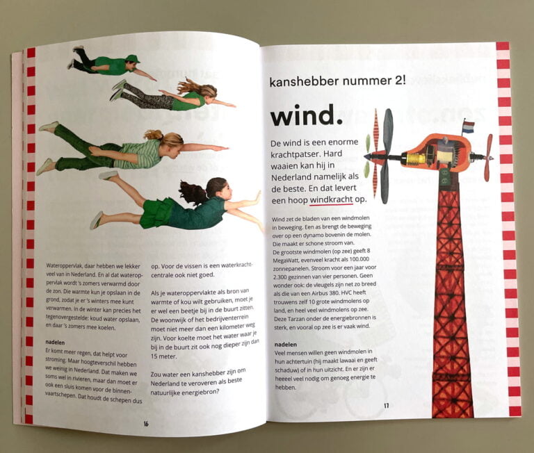 illustraties voor het boekje de groene bende met tips en weetjes over duurzaamheid energie en afval voor jongeren