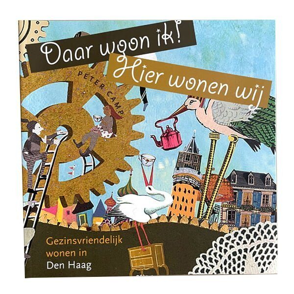 omslag illustratie voor boek over gezinsvriendelijk wonen in den haag