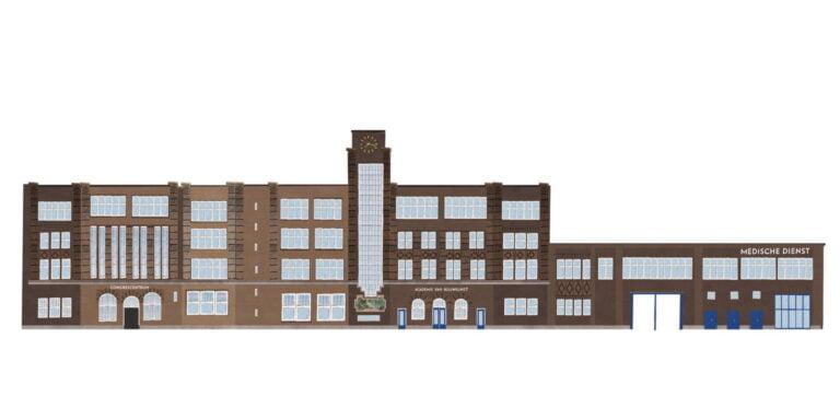 beschermd stadsgezicht stadsontwikkeling gemeente rotterdam plattegrond portret architectuur gebouwen iconen historisch typisch toonaangevend typerend gevels structuren stadsgezicht monument beeldkwaliteit stedenbouw architectuur collage illustratie professioneel Grootzus sfeervol vrolijk onderzeebootloods scheepsbouwloods scheepsbouw academie bouwkunst poortgebouw dokloodsen quarantainegebouw rotterdam zuid