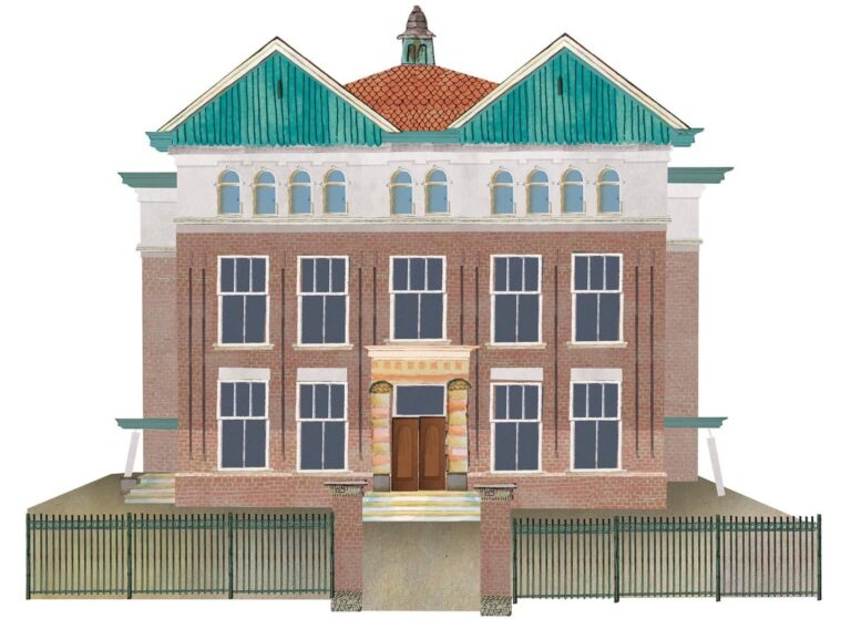 beschermd stadsgezicht stadsontwikkeling gemeente rotterdam plattegrond portret architectuur gebouwen iconen historisch typisch toonaangevend typerend gevels structuren stadsgezicht monument beeldkwaliteit stedenbouw architectuur collage illustratie professioneel Grootzus sfeervol vrolijk kralingen rotterdam oost hoflaan Vijverlaan Lambertuskerk vijverweg apenhof libanon lyceum Kralingse school arboretum trombenburg klassiek historisch