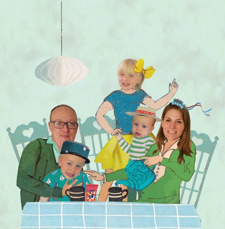 selectie van illustraties bij co ouderschap portretten in ouders van nu