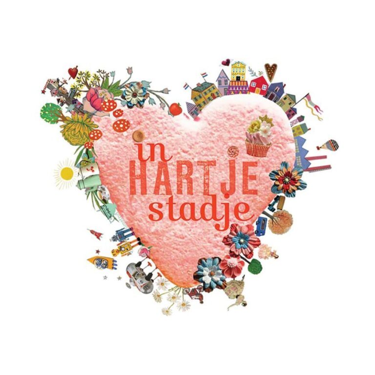Logo en raamsticker voor winkelruit cadeauwinkel 'in hartje stadje' Montfoort