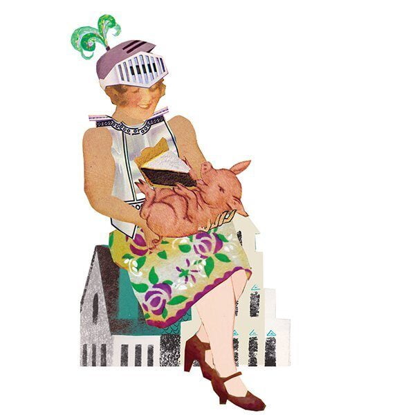 big is beautiful dik mooi volslank dieet mollig varkentje eet wat je wil illustratie weerbaarheid pesten nare opmerking gewicht omvang maatje meer collage grootzus professioneel editorial magazine