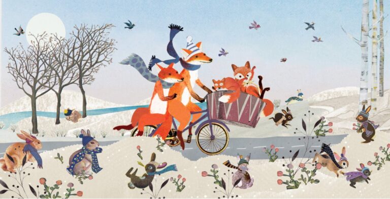 Geboortekaartje, aankondiging, announcement, birth, kaartje, birthcard, card, baby, babycard, Origineel, uniek, feest, vintage, retro, poesie, nostalgie, gezellig, vrolijk, grappig, kleurrijk, stoer, schattig, nostalgisch, fantasie, creatief, art, kunst, illustratie, illustration, kijkplaat, zoekprent, zoekplaat, zoekboek, kinderboek, prentenboek, festival reizen, gepersonaliseerd, Bloemen, dieren, broer, zus, kindje, meisje, jongen, genderneutraal, gender, neutraal, cultuur, inclusief, grote broer grote zus, siblings, grootbroer, vos, vosjes, familie, gezin, bakfiets, bakfietsmoeders, vlinders, tweede kind, winter, ijs, sneeuw, sjaal