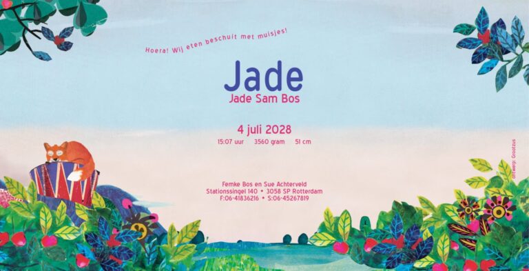 Geboortekaartje, aankondiging, announcement, birth, kaartje, birthcard, card, baby, babycard, Origineel, uniek, feest, vintage, retro, poesie, nostalgie, gezellig, vrolijk, grappig, kleurrijk, stoer, schattig, nostalgisch, fantasie, creatief, art, kunst, illustratie, illustration, kijkplaat, zoekprent, zoekplaat, zoekboek, kinderboek, prentenboek, festival reizen, gepersonaliseerd, Bloemen, dieren, broer, zus, kindje, meisje, jongen, genderneutraal, gender, neutraal, cultuur, inclusief, grote broer grote zus, siblings, grootbroer, vos, vosjes, familie, gezin, bakfiets, bakfietsmoeders, vlinders, eerste kind, nazomer, herfst, zomer, Indian summer, berg, vakantie, meer, rivier,zwanger, warm, zoet
