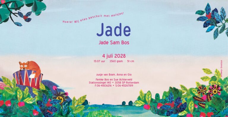 Geboortekaartje, aankondiging, announcement, birth, kaartje, birthcard, card, baby, babycard, Origineel, uniek, feest, vintage, retro, poesie, nostalgie, gezellig, vrolijk, grappig, kleurrijk, stoer, schattig, nostalgisch, fantasie, creatief, art, kunst, illustratie, illustration, kijkplaat, zoekprent, zoekplaat, zoekboek, kinderboek, prentenboek, festival reizen, gepersonaliseerd, Bloemen, dieren, broer, zus, kindje, meisje, jongen, genderneutraal, gender, neutraal, cultuur, inclusief, grote broer grote zus, siblings, grootbroer, vos, vosjes, familie, gezin, bakfiets, bakfietsmoeders, vlinders, vierde kind, nazomer, herfst, zomer, Indian summer, berg, vakantie, meer, rivier,zwanger, warm, zoet