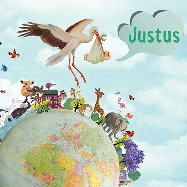 geboortekaartje, birth announcement, multiculti, multi cultureel, wereldbol, wereld, aarde, globe, vrolijk, vintage, nostalgisch, grappig, stoer, lief, hip, ooievaar, Suriname, Marokkaans, islamitisch, dieren, wereldburger, vogels, olifant, koala, giraffe, mooie wereld,