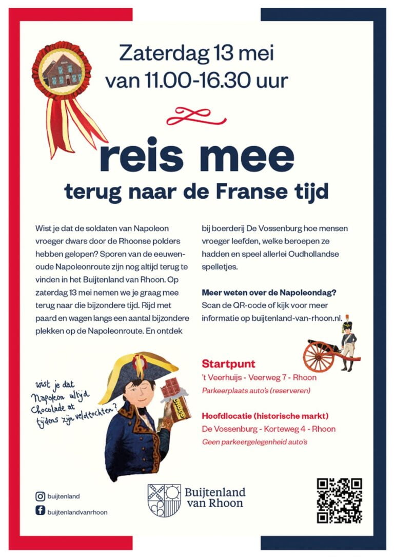 illustratie voor de posters en flyers van de napoleon dag in rhoon
