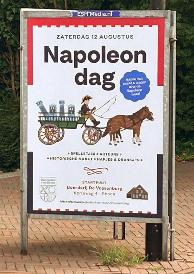 illustratie voor de posters en flyers van de napoleon dag in rhoon