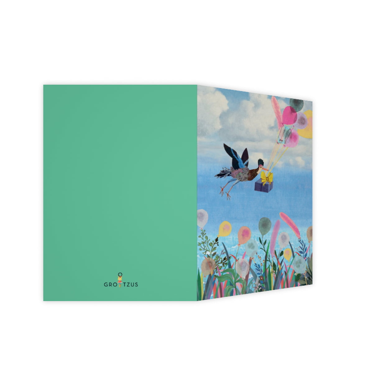 wenskaart ballonnen plukken