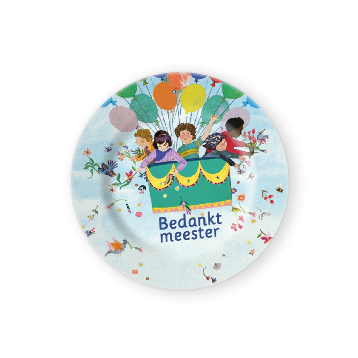 gepersonaliseerd bord luchtballon met kinderen